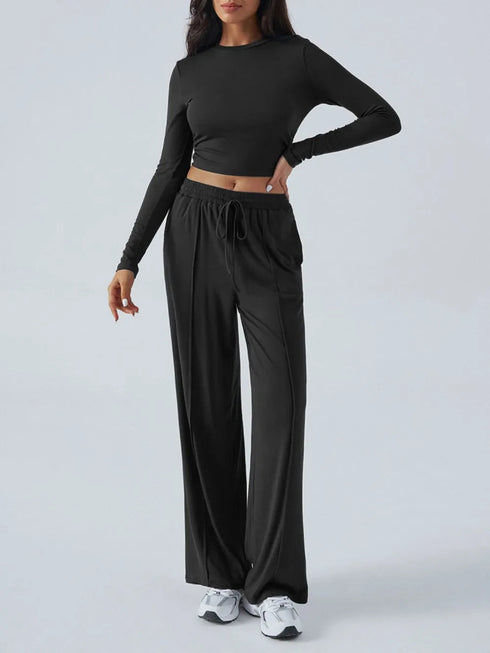 'Riftwear' Long Sleeve Top and Pants Set - Celes Fashion